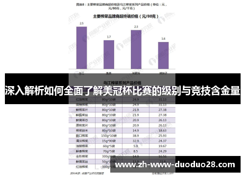 深入解析如何全面了解美冠杯比赛的级别与竞技含金量